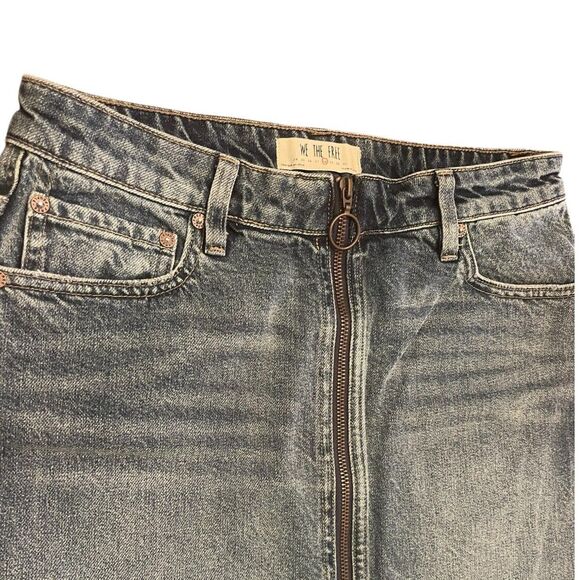 Free People Womens Y2K Denim Mini Skirt Size 28 Jean Coquette Girlie - Picture 8 of 8